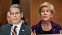 Split of Scott Bessent and Elizabeth Warren