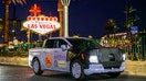 A preproduction Ford Fathom electric truck drives past the "Welcome to Fabulous Las Vegas" sign in Nevada. - Fox Business News