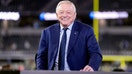 Dallas Cowboys owner Jerry Jones looks on from the broadcast set prior to an NFL football game between the Arizona Cardinals and the Dallas Cowboys at AT&T Stadium on Nov. 3, 2025, in Arlington, Texas. - Fox Business News