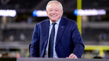 Dallas Cowboys owner Jerry Jones looks on from the broadcast set prior to an NFL football game between the Arizona Cardinals and the Dallas Cowboys at AT&T Stadium on Nov. 3, 2025, in Arlington, Texas. - Fox Business News