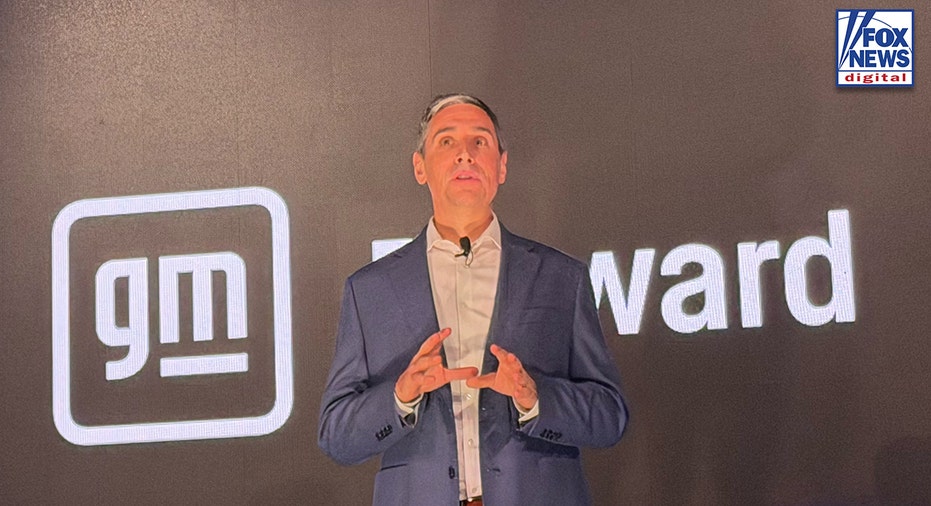 General Motors Vice President of Digital Products Ed Nightingale speaks at the automaker's "GM Forward" event in New York City.