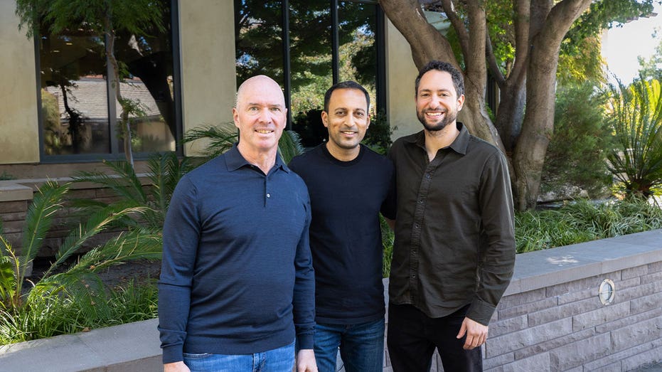 Ben Horowitz, Gagan Biyani and Erik Torenberg stand together at the Horowitz Andreessen Academy in San Francisco