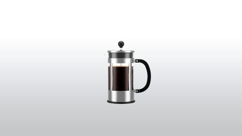 Bodum French press coffee maker.