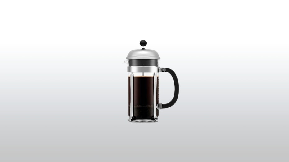 Bodum French press coffee maker.