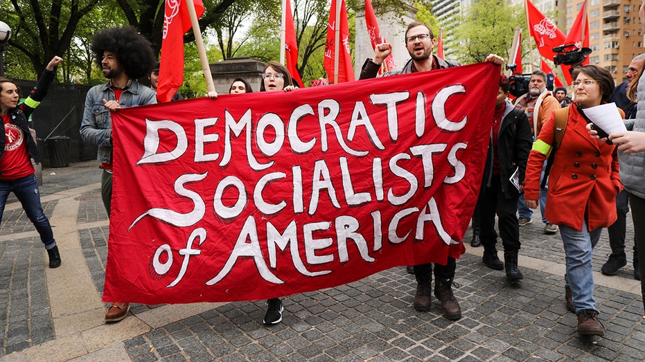 Democratic Socialists of America protesters