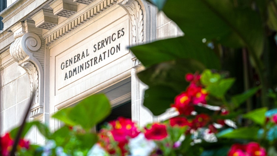 The outside of the General Services Administration building.