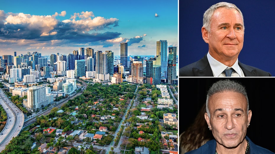 Miami skyline, Ken Griffin and Moishe Mana
