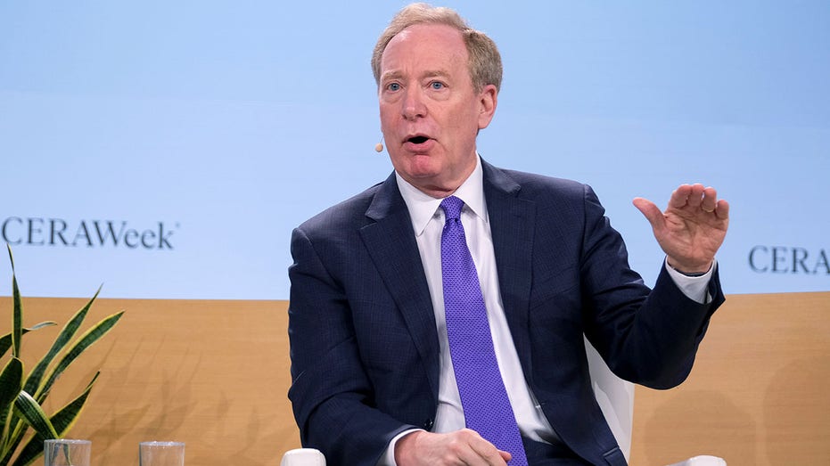 Microsoft President Brad Smith speaking