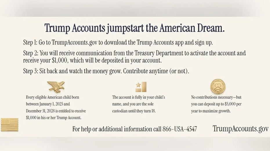 Trump Account signup instructions for parents seeking $1,000 newborn benefit