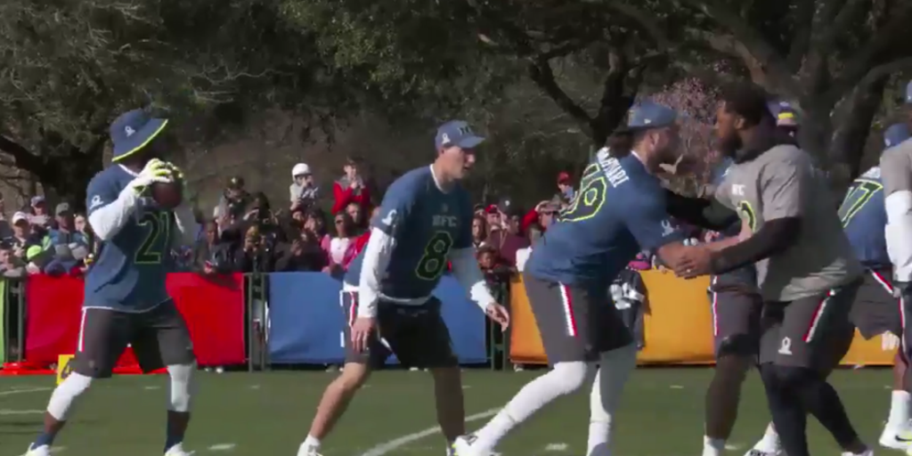 Watch Ezekiel Elliott play QB in a bucket hat, celebrate a pass to