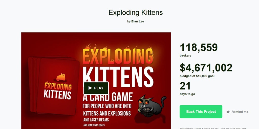Why the Kickstarter Card Game Exploding Kittens Is so Successful
