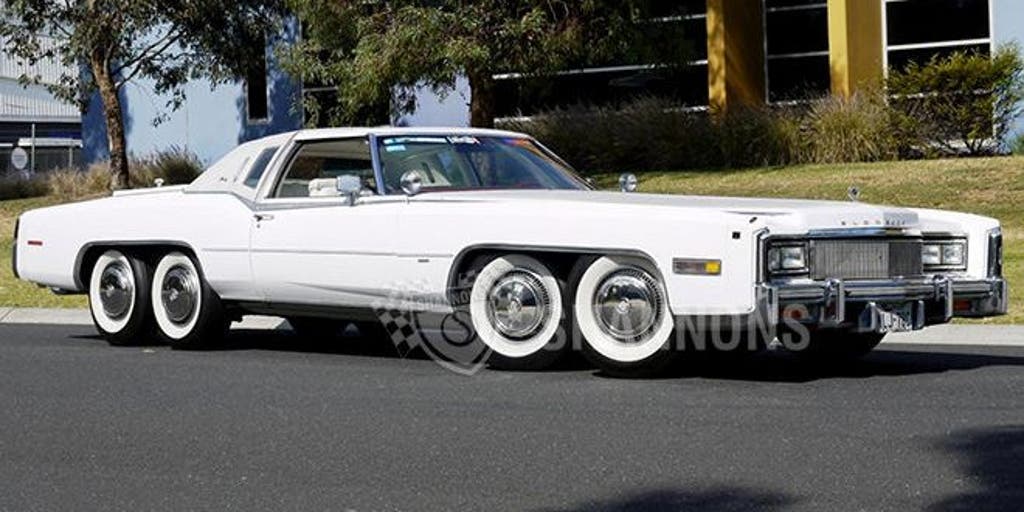 Eight-wheeled Cadillac Eldorado with hot tub, barbecue up for