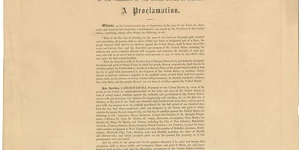 Emancipation Proclamation Text The Emancipation Proclamation