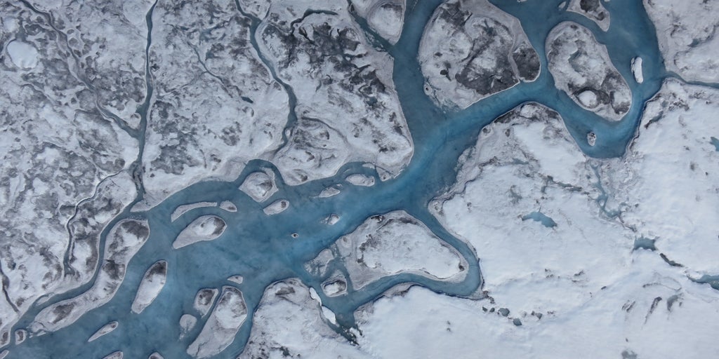 Ice is getting. Melted River