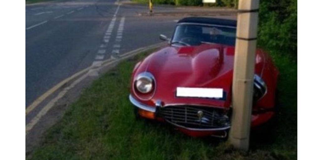 Classic Jaguar E Type Crashed Into Lamppost After Restoration Fox News