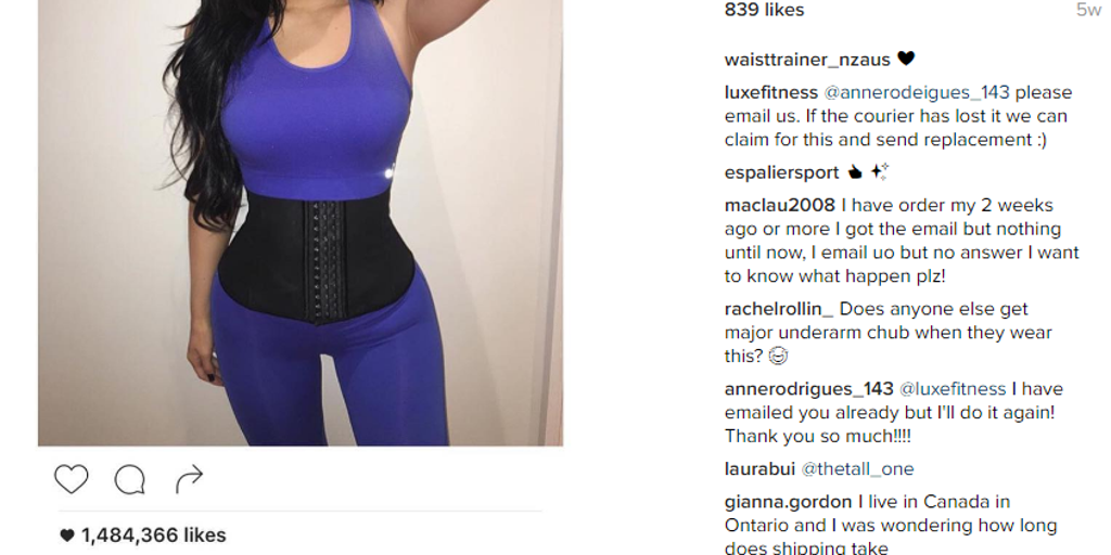 waist trainer kylie