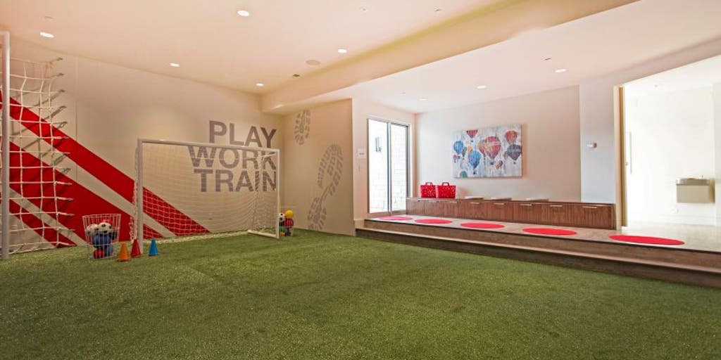 Kids' Art Studio in Low-Ceiling Basement of 1920s Colonial