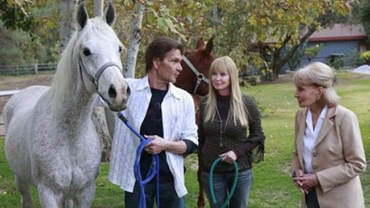 Patrick Swayze and his wife Lisa Niemi at his California ranch on Dec. 6, 2008. Swayze and Niemi have been married since 1975.
