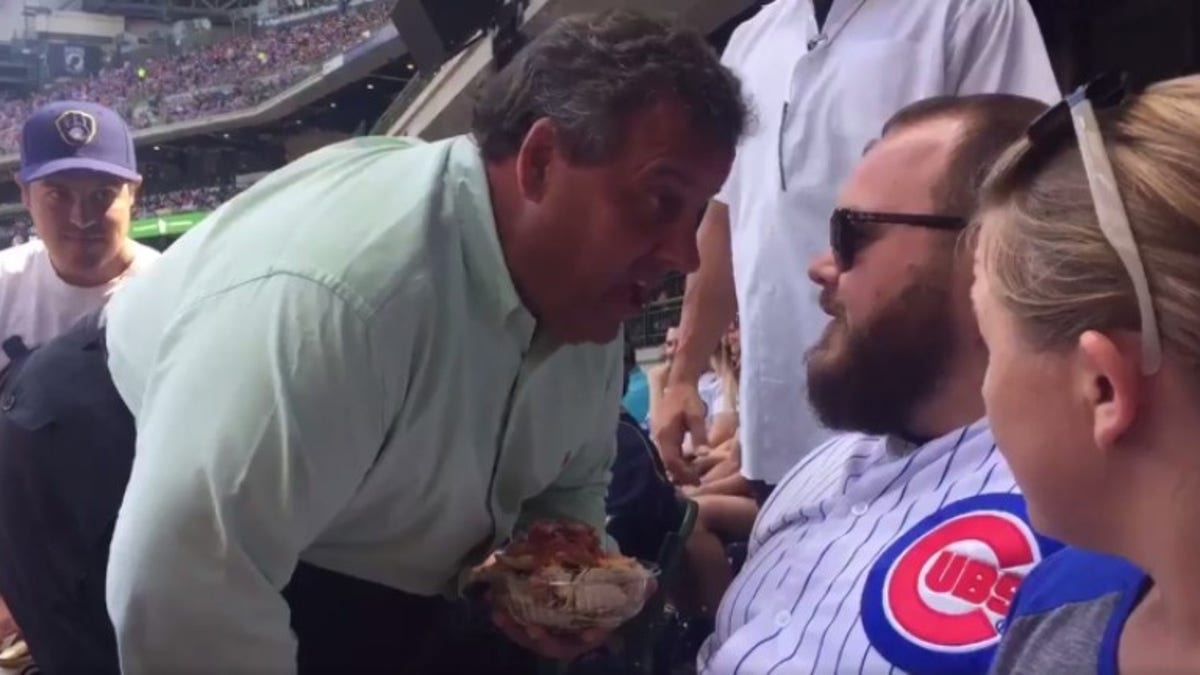Chris Christie Brewers game