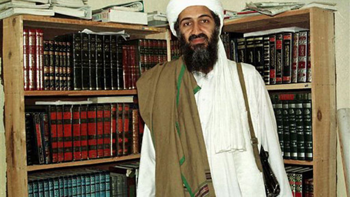File: Al Qaeda leader Usama bin Laden in Afghanistan.