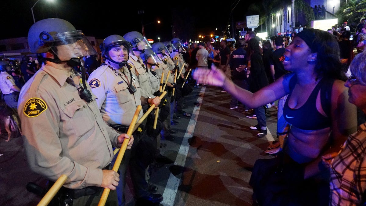 police protesters