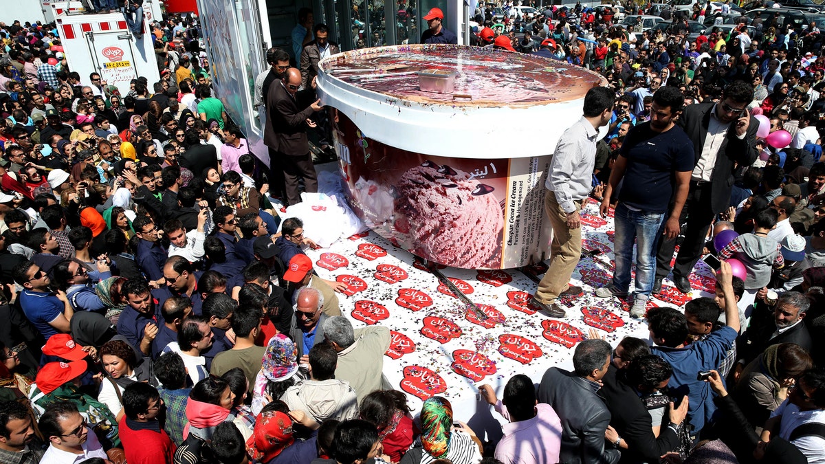 Mideast Iran Worlds Largest Icecream