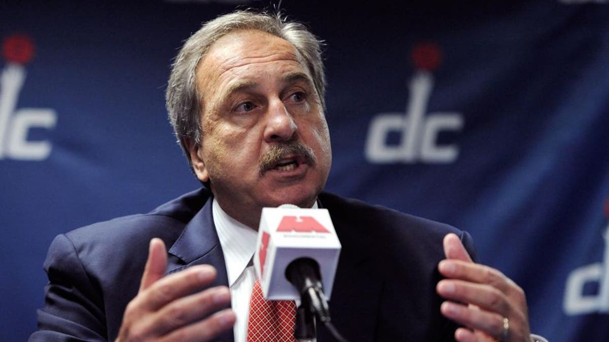 Jun 28, 2013; Washington, DC, USA; Washington Wizards general manager Ernie Grunfeld speaks to the media during a press conference to introduce Otto Porter Jr. at Verizon Center. Porter was selected with the third pick of the first round in the 2013 NBA Draft. Mandatory Credit: Rafael Suanes-USA TODAY Sports