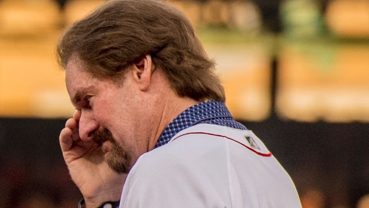 Watch Wade Boggs fight back tears as he gets his Red Sox number retired