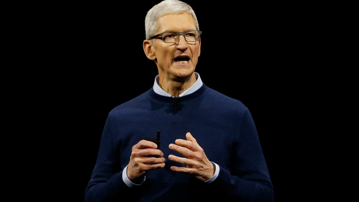 Tim Cook, CEO, speaks during Apple's annual world wide developer conference (WWDC) in San Jose, California, U.S. June 5, 2017. REUTERS/Stephen Lam - RTX395JL