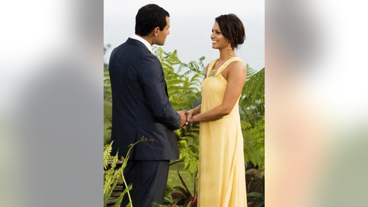 In this image released by ABC, Jason Mesnick, left, selects Melissa Rycroft to propose to on the season finale of 