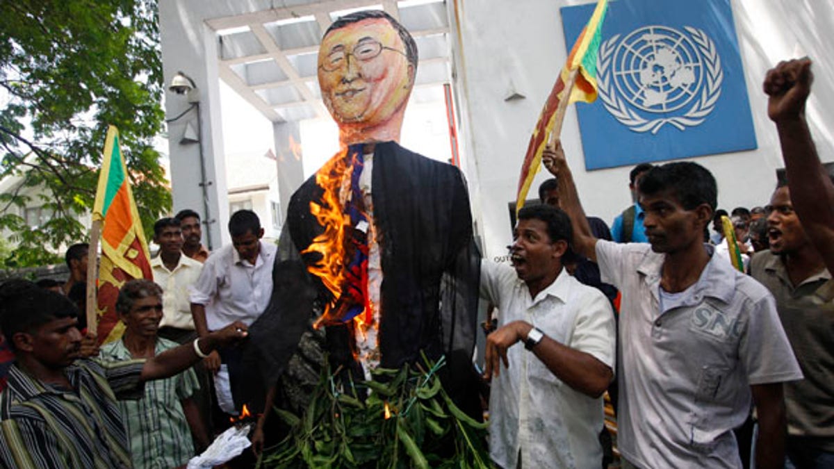 Sri Lanka UN Protest