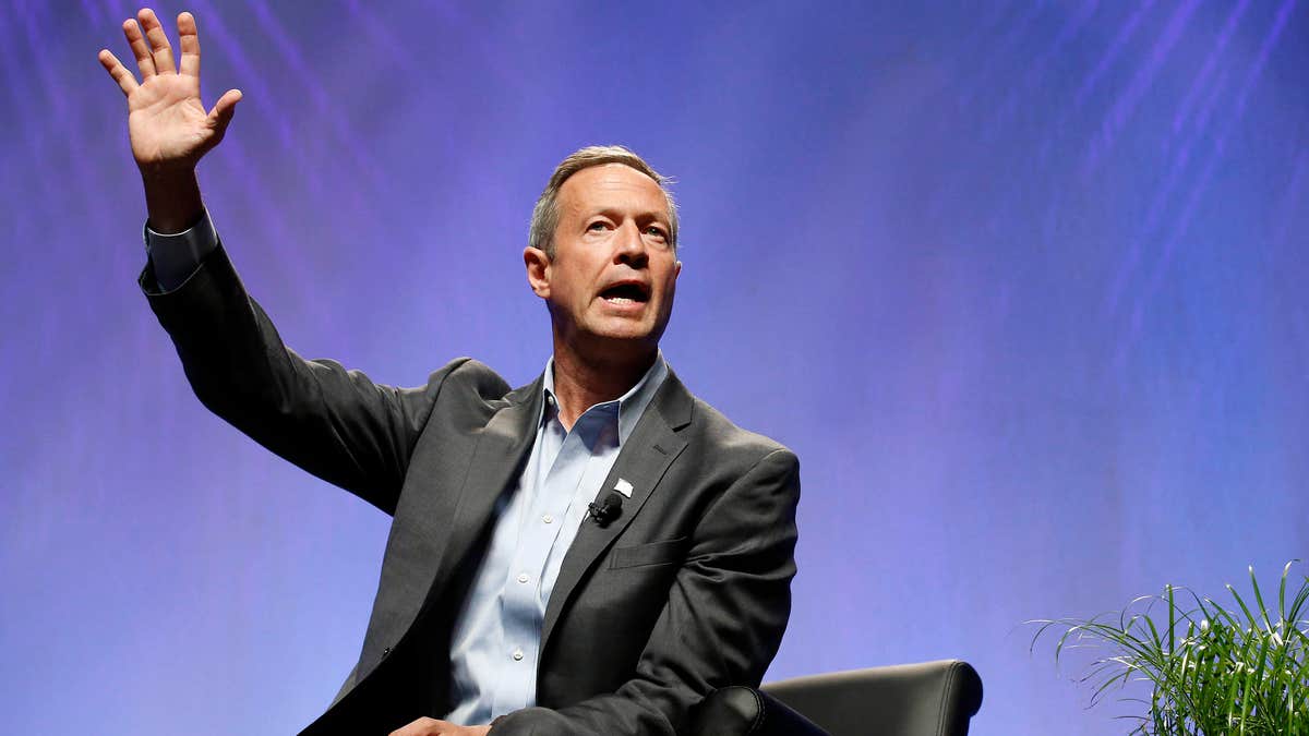 Former Democratic presidential candidate and former Maryland Gov. Martin O'Malley speaks at a Netroots Nation town hall meeting on July 18, 2015.