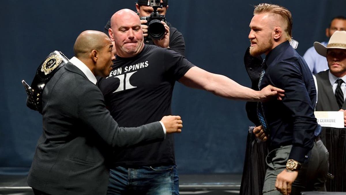Conor McGregor and Jose Aldo nearly get into fight conference faceoff | News