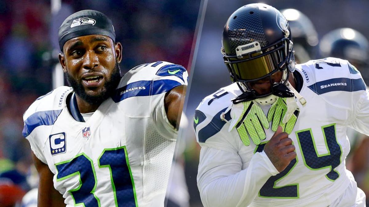 Marshawn Lynch sports Kam Chancellor s jersey at practice Fox News