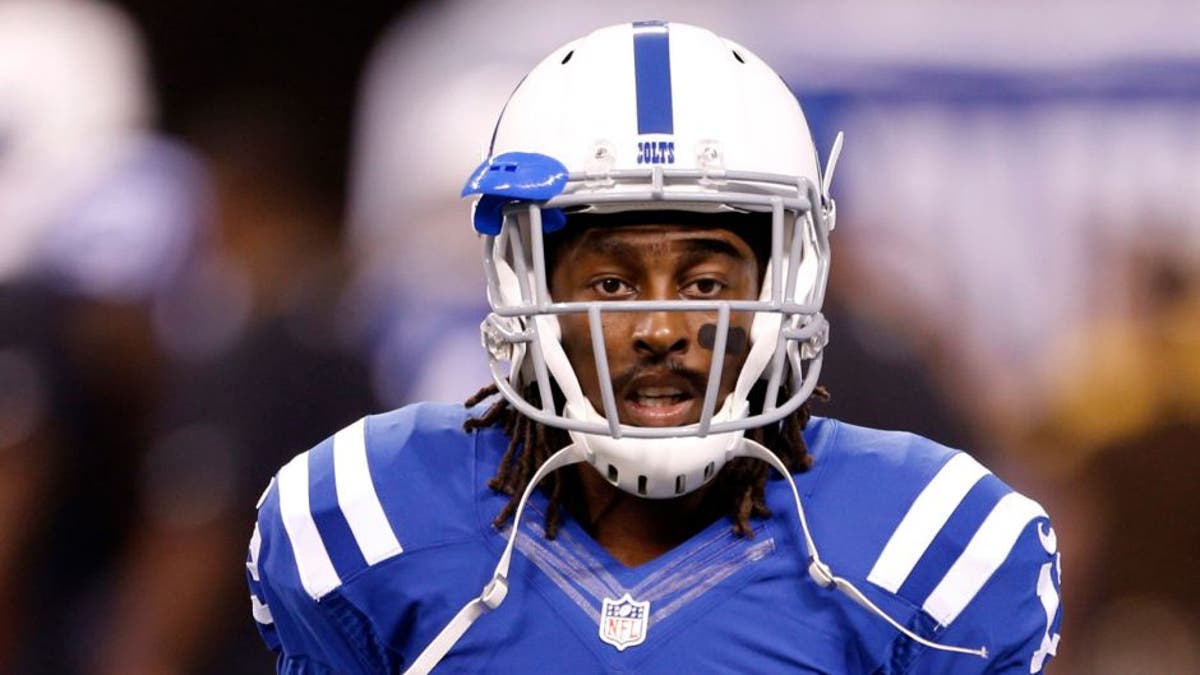 Sep 21, 2015; Indianapolis, IN, USA; Indianapolis Colts wide receiver T.Y. Hilton (13) warms up before the game against the New York Jets at Lucas Oil Stadium. Mandatory Credit: Brian Spurlock-USA TODAY Sports