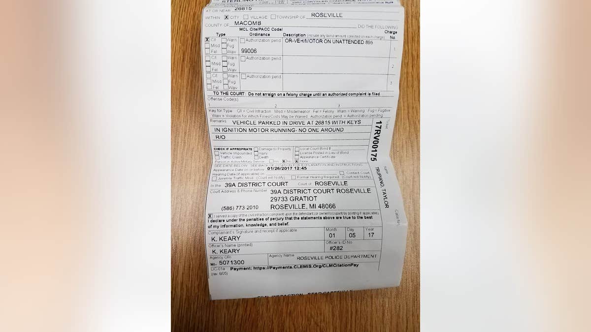 warm car ticket 19
