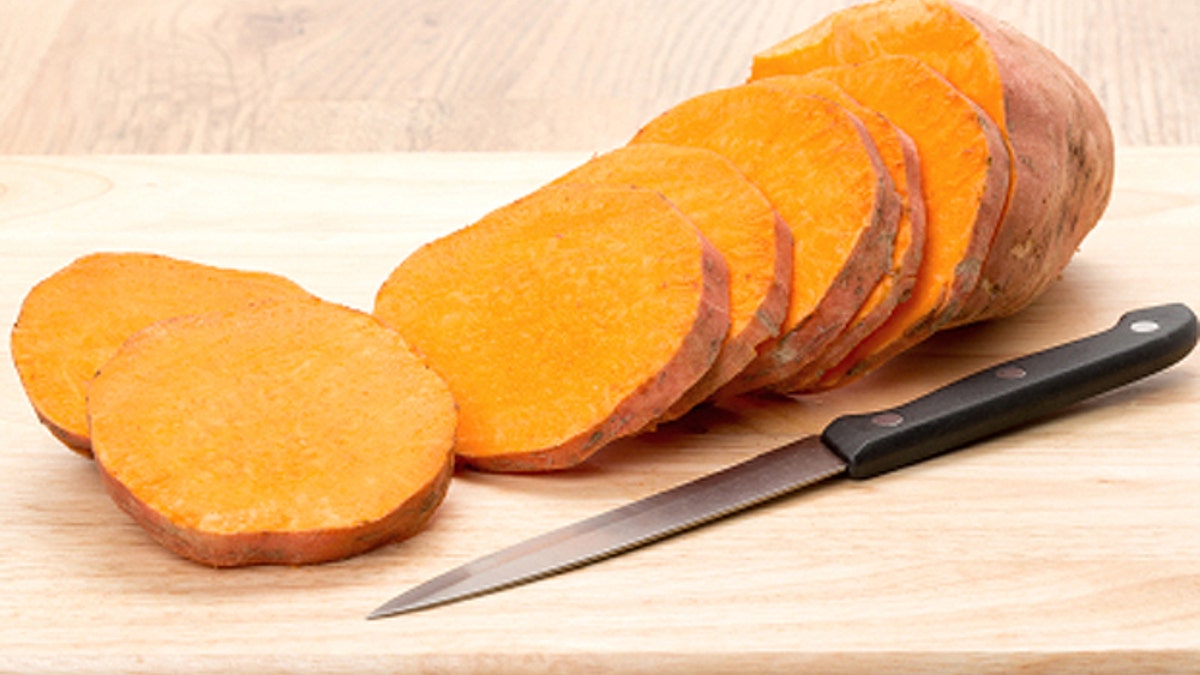 sweet potato, sliced