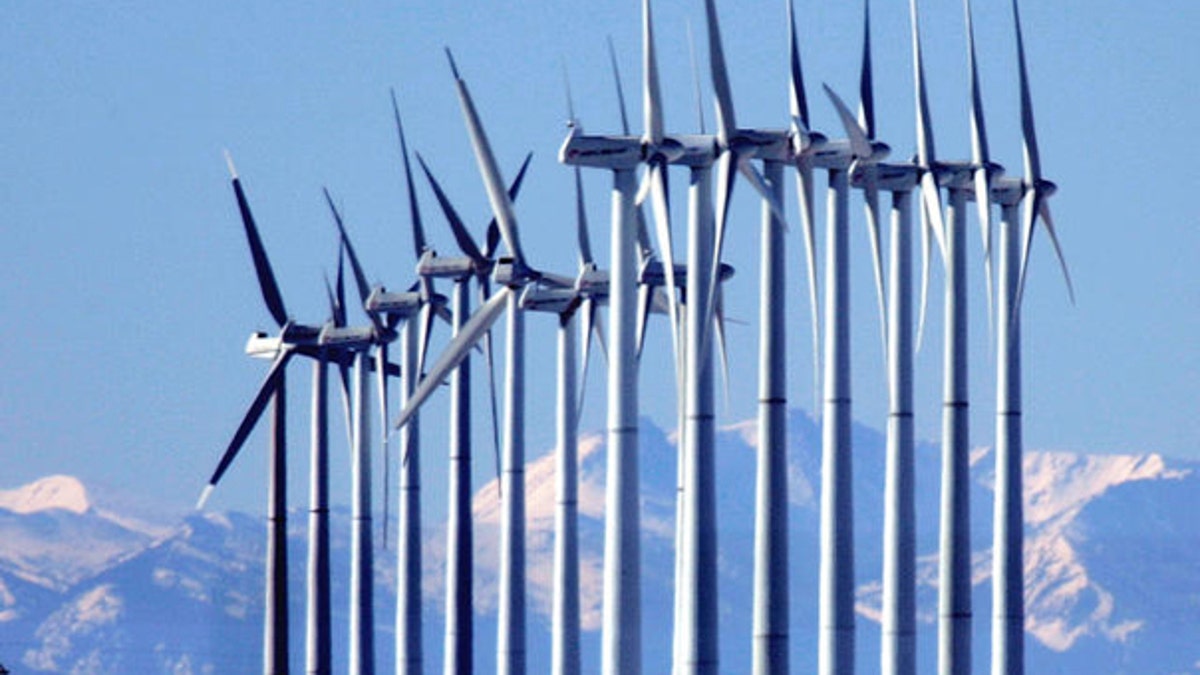 A wind farm in Colorado is shown here. (AP Photo)