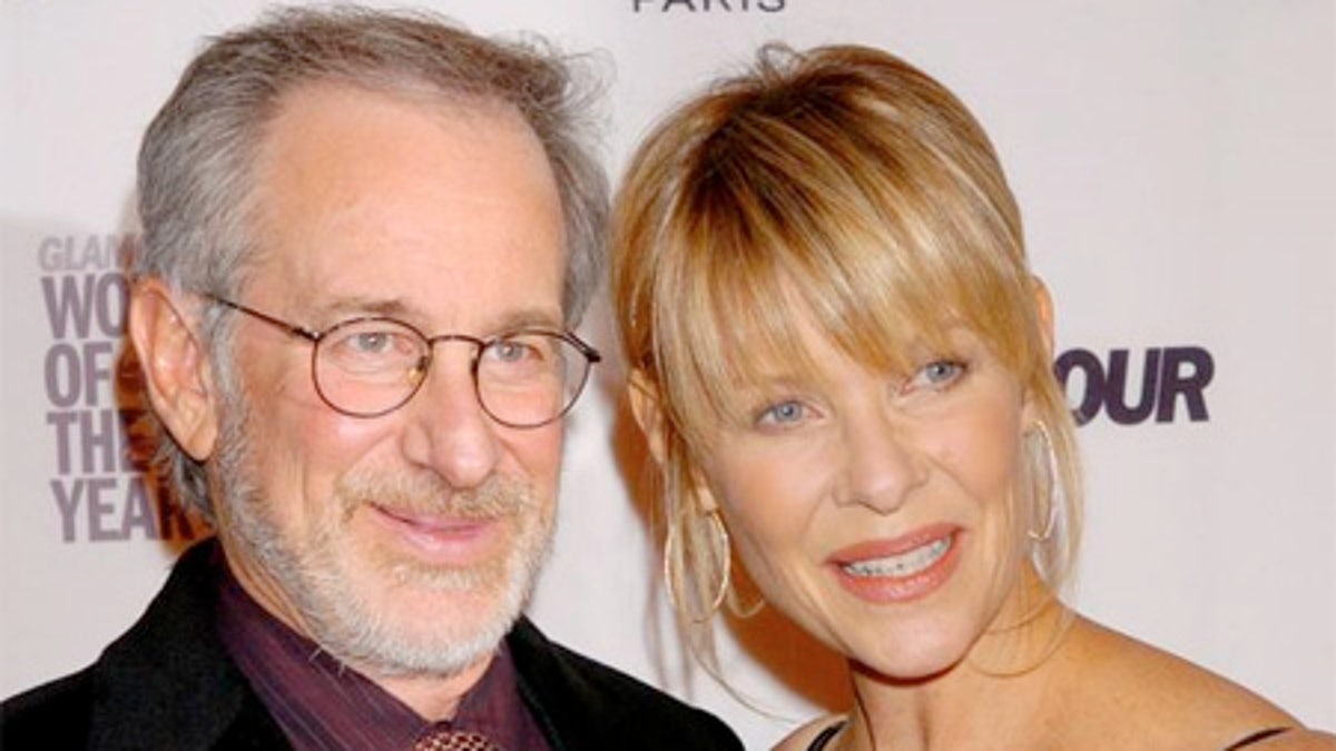 File Photo: Steven Spielberg and his wife Kate Capshaw.