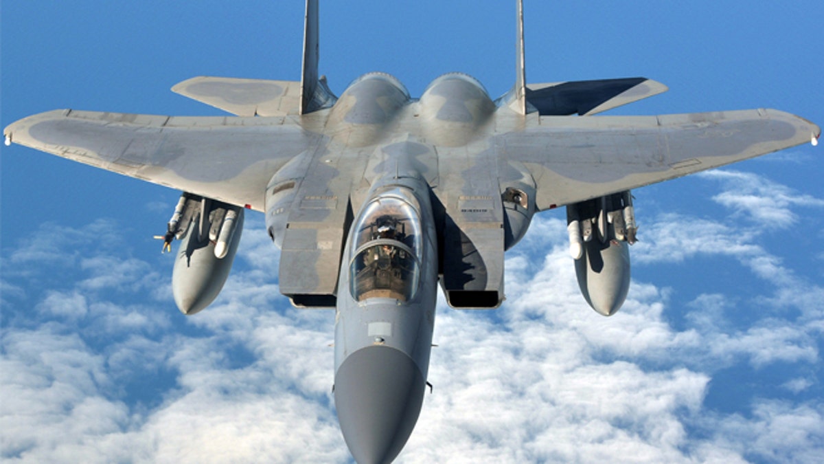 September 12, 2013: An F-15C Eagle prepares to refuel with a KC-135R Stratotanker, en route to the Arctic Challenge Exercise in Norway.