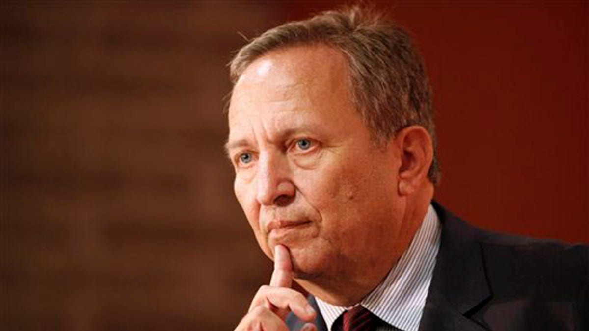 FILE: Oct. 16, 2009: Lawrence Summers, then-White House chief economic adviser, speaks at the Buttonwood Gathering in New York.