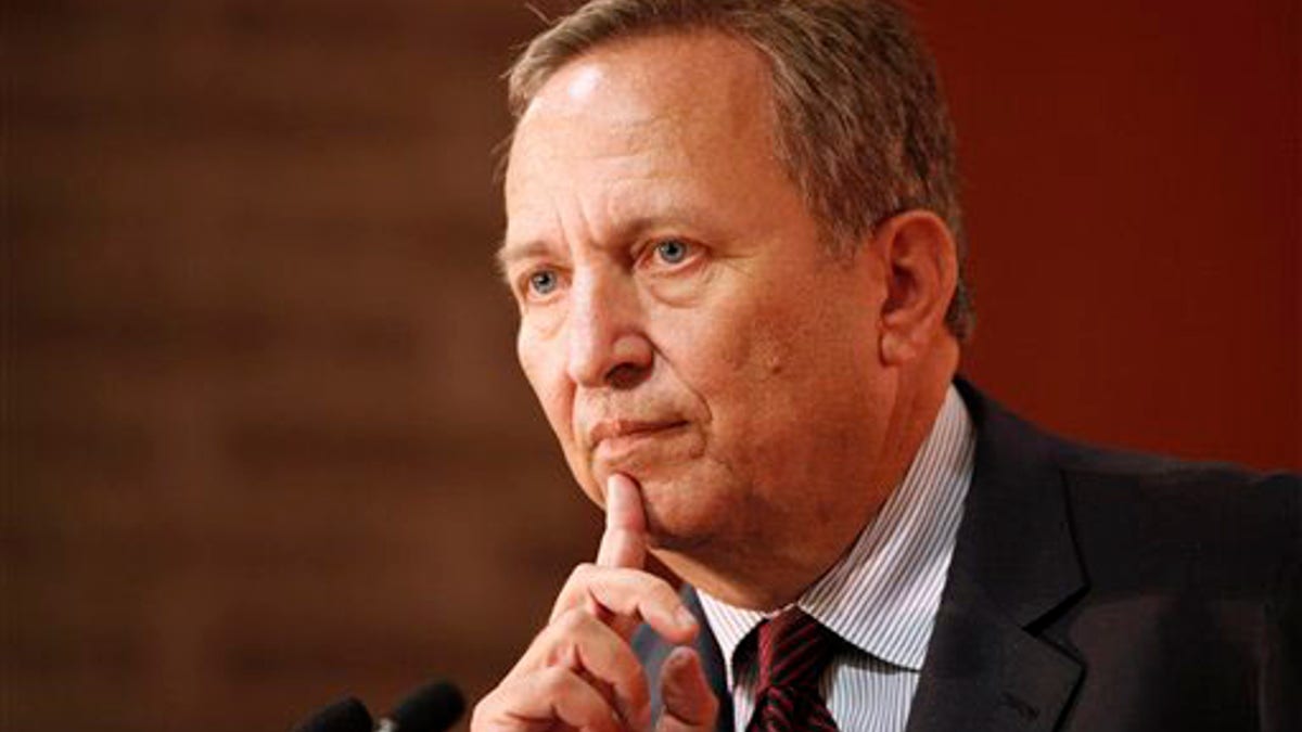 FILE: Oct. 16, 2009: Lawrence Summers, then-White House chief economic adviser, speaks at the Buttonwood Gathering in New York.