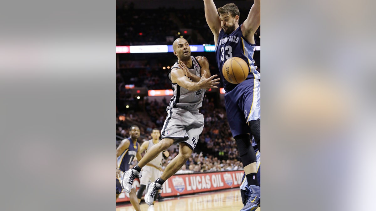 2dd351d5-APTOPIX Grizzlies Spurs Basketball