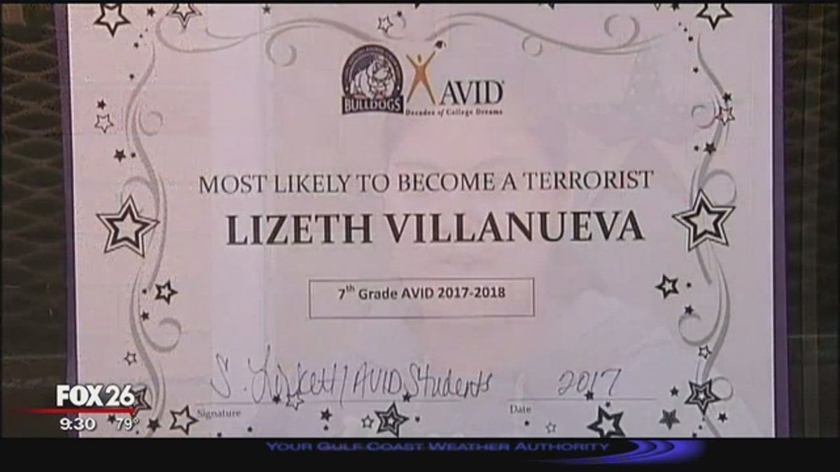 most likely to become a terrorist award