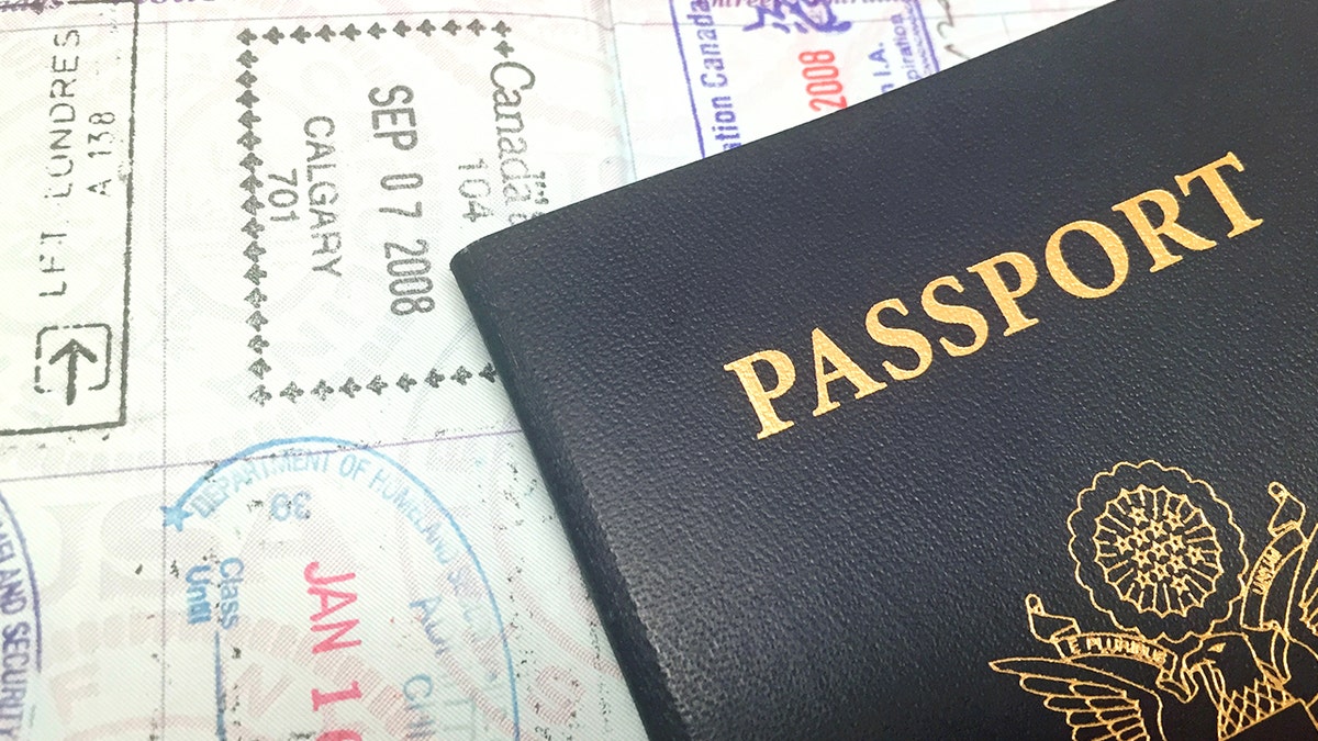 passport with travel documents