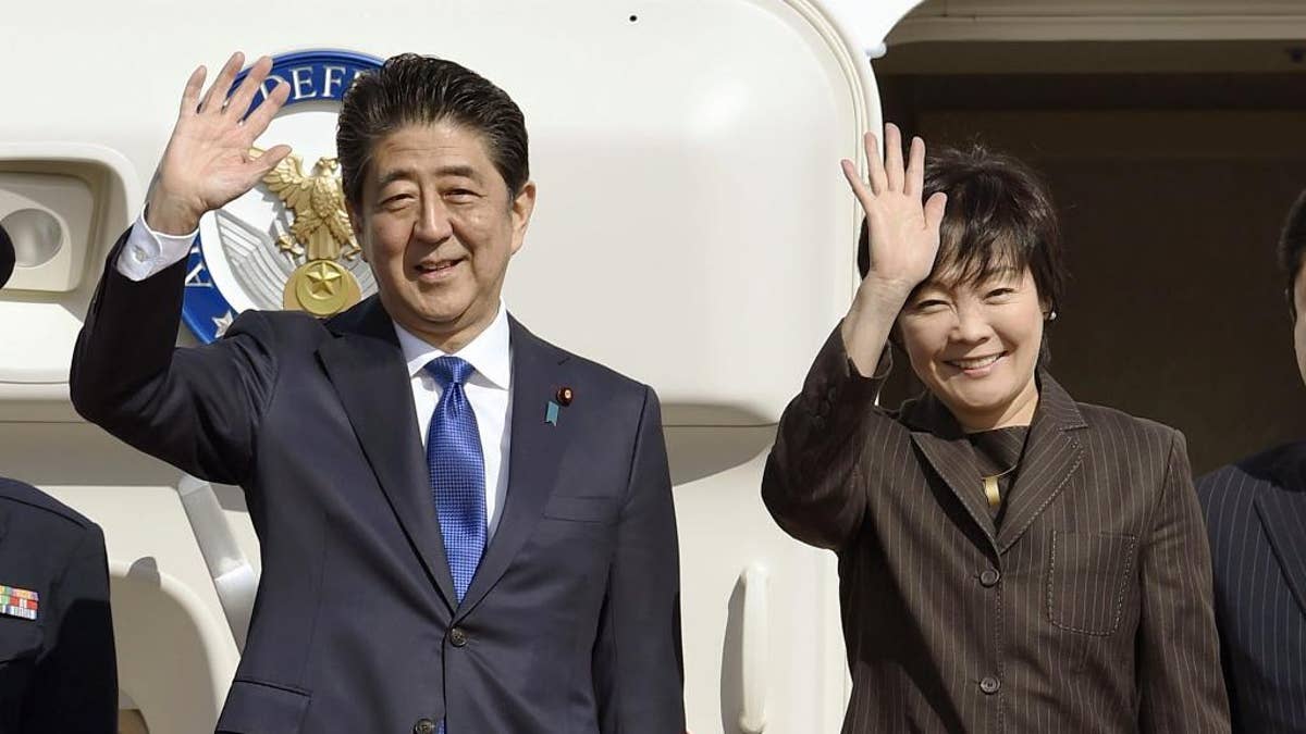 Japanese Prime Minister Shinzo Abe and wife Akie