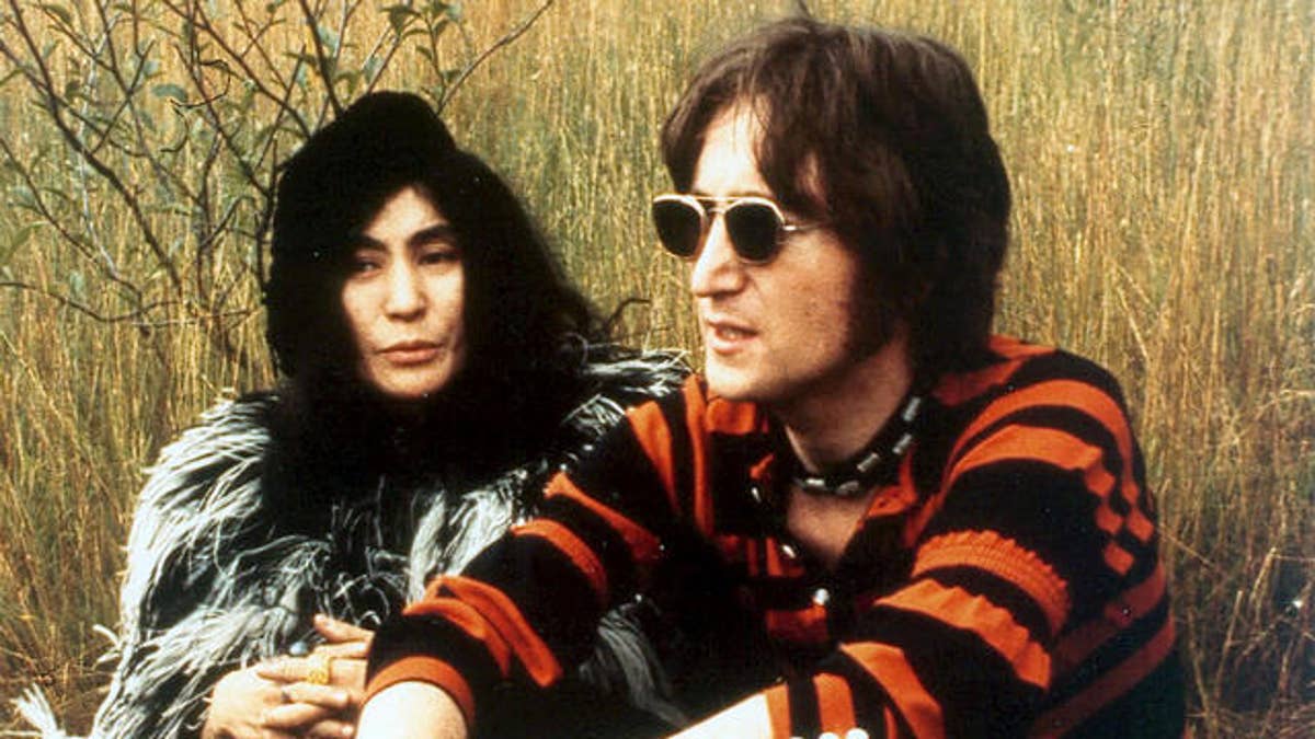 Yoko Ono and John Lennon are shown in 1970. 