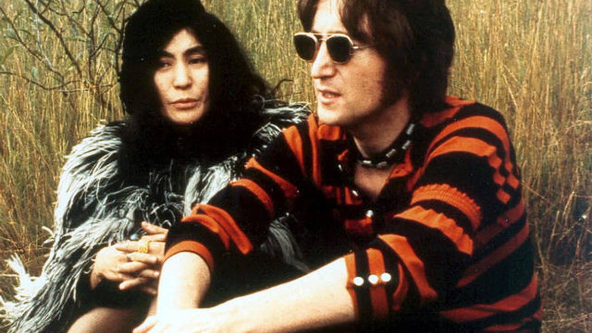 Yoko Ono and John Lennon are shown in 1970. 