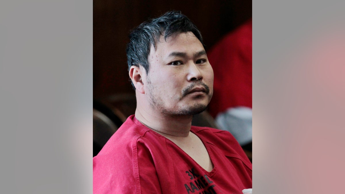 FILE - In this April 30, 2012, file photo, One Goh appears in an Alameda County Superior courtroom in Oakland, Calif. A judge ruled on Monday, Jan. 7, 2013, that Goh, accused of killing seven people at a small Northern California Christian college, is not mentally fit for trial. A public defender representing Goh said a psychiatrist has determined that he suffers from paranoid schizophrenia that dates back several years. (AP Photo/Paul Sakuma, File)
