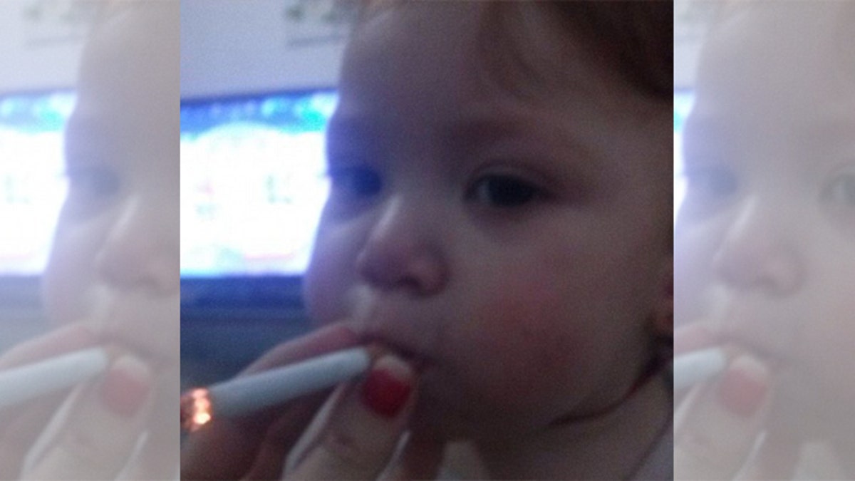 Spanish woman posts Instagram pic of smoking baby, igniting